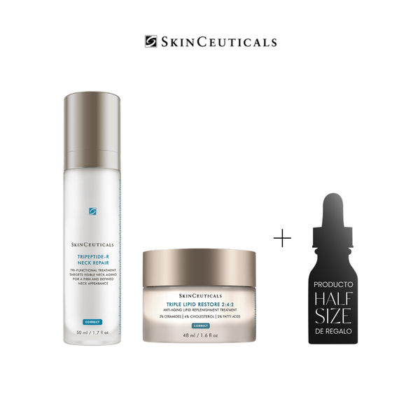 PACK REAFIRMACIÓN CUELLO: TRIPEPTIDE-R NECK REPAIR + TRIPLE LIPID RESTORE 2:4:2 + REGALO: HALF SIZE PHLORETIN CF