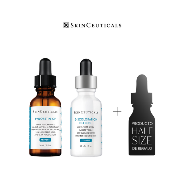 PACK ANTIMANCHAS: PHLORETIN CF + DISCOLORATION DEFENSE + REGALO: HALF SIZE BLEMISH & AGE DEFENSE