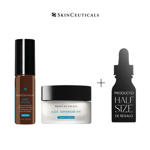 PACK CONTORNO DE OJOS: AOX EYE GEL + A.G.E. ADVANCED EYE + REGALO: HALF SIZE DISCOLORATION DEFENSE