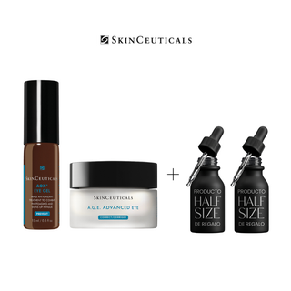 PACK CONTORNO DE OJOS: AOX EYE GEL + A.G.E. ADVANCED EYE + REGALO: 2 HALF SIZE DISCOLORATION DEFENSE