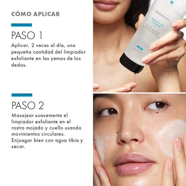 BLEMISH + AGE CLEANSING GEL -  Limpiador exfoliante con Ácidos Salicílico y Glicólico