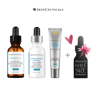 PACK LUMINOSIDAD & ANTIMANCHAS: PHLORETIN CF + DISCOLORATION DEFENSE + ADVANCED BRIGHTENING FPS 50 + Regalo Blemish & Age Defense mini size