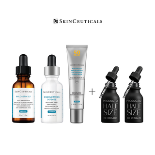 PACK FULL ANTIMANCHAS: PHLORETIN CF + DISCOLORATION DEFENSE + ADVANCED BRIGHTENING FPS 50 + REGALO: 2 HALF SIZE P-TIOX SERUM