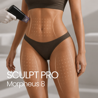 SCULPT PRO Combo 2 zonas: Abdomen / flancos + Muslos SCULPT PRO con Morpheus8