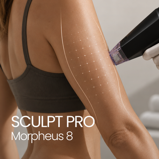 SCULPT PRO Brazos  con Morpheus8 · Máxima firmeza