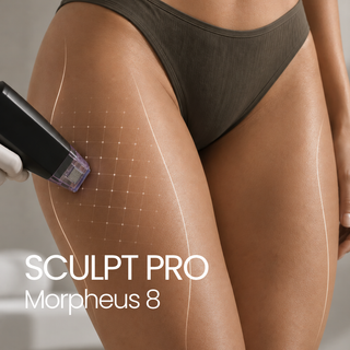 SCULPT PRO Muslos con Morpheus8 · Máxima firmeza